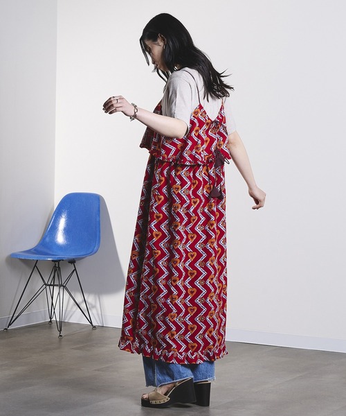 ROSE BUD(ローズバッド)の「HEART PRINT DRESS(ドレス・レディース・ブラウン/レッド・ONE SIZE)」の19枚目の写真