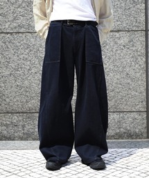 NAKER（ネイカー）の「カーブワイドタックデニムパンツ（デニムパンツ）」