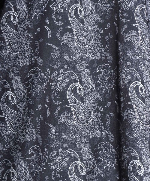 ANPAS（アンパス）の「Printed Georgette Short-Sleeve Shirt / ジョーゼット総柄オープンカラーシャツ 〈ストレッチ/接触冷感/吸汗速乾/UVカット〉メンズ アロハシャツ 開襟シャツ ハワイアンシャツ 半袖（シャツ/ブラウス・メンズ・ブラウン系1/グリーン系1/ブラック系2/ベージュ系1/ネイビー系1/グレー系1/ブラック系1・M/LL/L）」の10枚目の写真