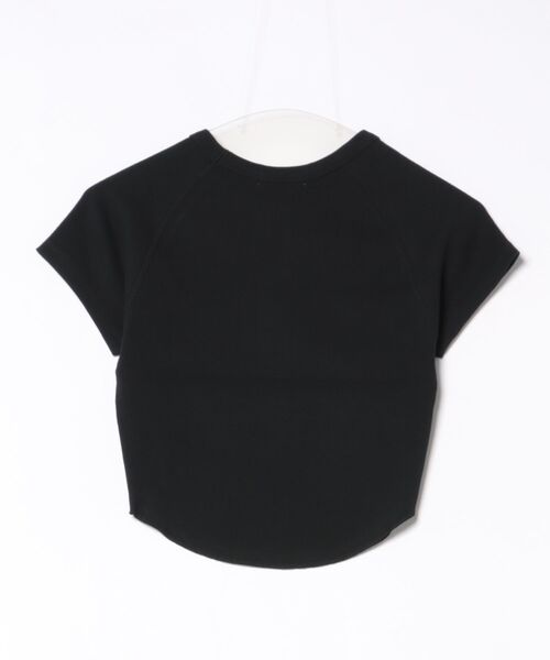 CLANE(クラネ)の「CLANE/クラネ/ROUND SHORT SLEEVE TOPS(Tシャツ/カットソー・レディース・ブラック/ホワイト・1)」の6枚目の写真