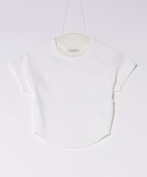 CLANE(クラネ)の「CLANE/クラネ/ROUND SHORT SLEEVE TOPS(Tシャツ/カットソー・レディース・ブラック/ホワイト・1)」の4枚目の写真