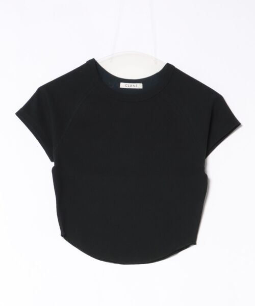 CLANE(クラネ)の「CLANE/クラネ/ROUND SHORT SLEEVE TOPS(Tシャツ/カットソー・レディース・ブラック/ホワイト・1)」の5枚目の写真