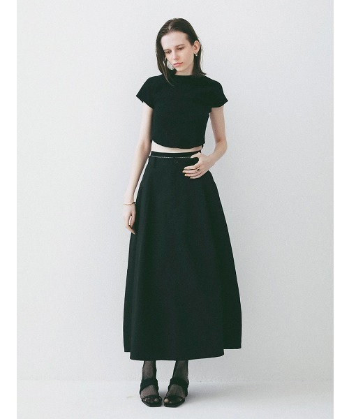 CLANE(クラネ)の「CLANE/クラネ/ROUND SHORT SLEEVE TOPS(Tシャツ/カットソー・レディース・ブラック/ホワイト・1)」の7枚目の写真