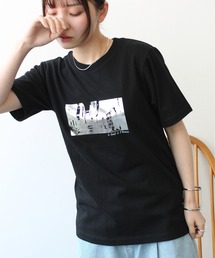 Meli rich | 箔プリントコンパクト風景Tシャツ(Tシャツ/カットソー)