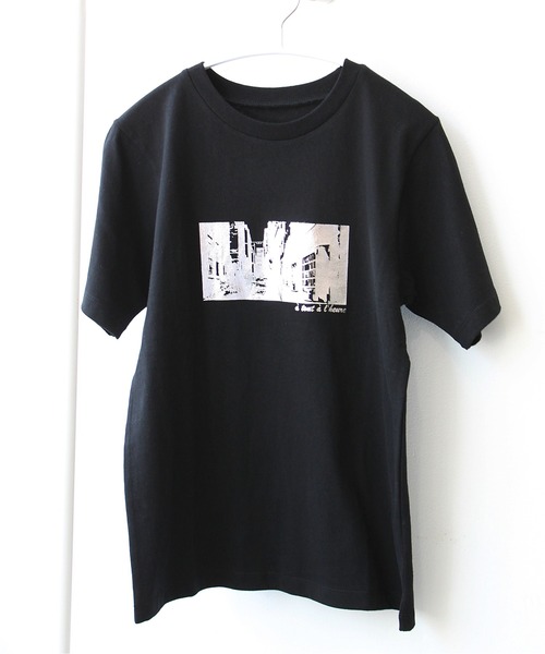 Meli rich(メリーリッチ)の「箔プリントコンパクト風景Tシャツ(Tシャツ/カットソー・レディース・ブラック/オフホワイト・FREE)」の16枚目の写真
