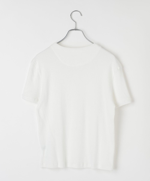LAND MUSEUM（ランドミュージアム）の「LAND MUSEUM／スリムヘンリーネックＴ（Tシャツ/カットソー・メンズ・ブラック/ホワイト・LARGE/MEDIUM）」の9枚目の写真