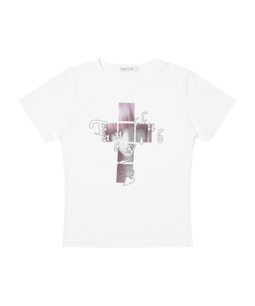 FANCY CLUB(ファンシークラブ)の「クロスキラT (ホワイト) F26QB054(Tシャツ/カットソー・レディース・その他・ONE)」の4枚目の写真