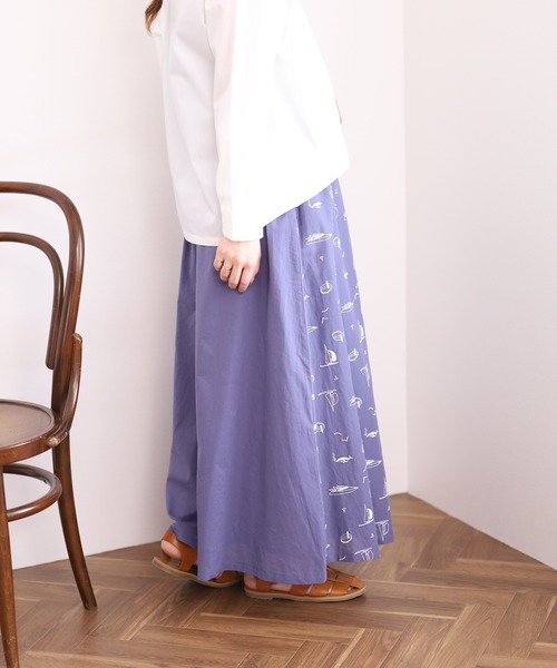 Emago(イマゴ)の「EMAGO ヨット刺繍スカート(スカート・レディース・パープル/グレー/ブラック・FREE)」の16枚目の写真
