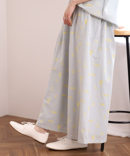 Emago(イマゴ)の「EMAGO ヨット刺繍スカート(スカート・レディース・パープル/グレー/ブラック・FREE)」の20枚目の写真