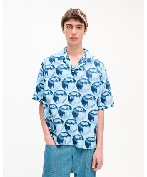 KENZO（ケンゾー）の「'KENZO Apple Pop' ハワイアン ショートスリーブ シャツ イン コットン（シャツ/ブラウス・メンズ・ブルー系その他・SMALL/LARGE/MEDIUM）」の2枚目の写真
