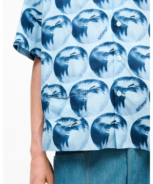 KENZO（ケンゾー）の「'KENZO Apple Pop' ハワイアン ショートスリーブ シャツ イン コットン（シャツ/ブラウス・メンズ・ブルー系その他・SMALL/LARGE/MEDIUM）」の4枚目の写真