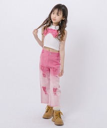 URBAN CHERRY | 【2点セット】バタフライデザインタンクトップ+グラデーションダメージデニムパンツ(タンクトップ)