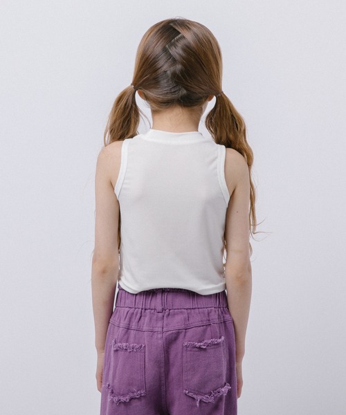 URBAN CHERRY(アーバンチェリー)の「【2点セット】バタフライデザインタンクトップ+グラデーションダメージデニムパンツ(タンクトップ・キッズ・パープル/ピンク/ブルー・110cm/120cm/130cm/140cm/150cm/160cm)」の16枚目の写真