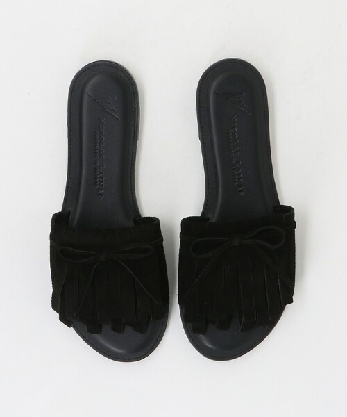 Steven Alan(スティーブンアラン)の「<NICOLAS LAINAS × Steven Alan>FRINGE SANDALS BLACK/サンダル(サンダル・レディース・ブラック・38/37/36)」の1枚目の写真