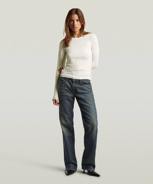G-STAR(ジースター)の「G-Straight Jeans/ヴィンテージライクストレートジーンズ/L28(デニムパンツ・レディース・インディゴブルー・27inch/26inch/25inch/24inch)」の3枚目の写真