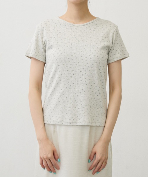 FUULLY STUDIO(フーリィーステューディオ)の「パターンメッシュハーフスリーブTEE(Tシャツ/カットソー・レディース・グレー/ホワイト・FREE)」の11枚目の写真