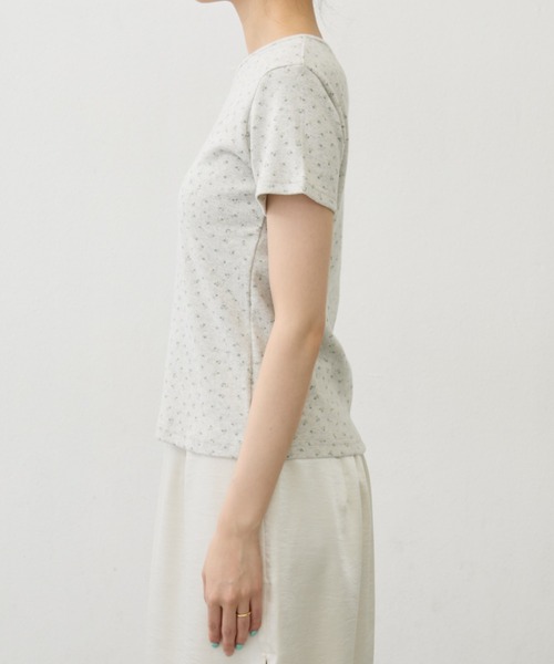 FUULLY STUDIO(フーリィーステューディオ)の「パターンメッシュハーフスリーブTEE(Tシャツ/カットソー・レディース・グレー/ホワイト・FREE)」の12枚目の写真