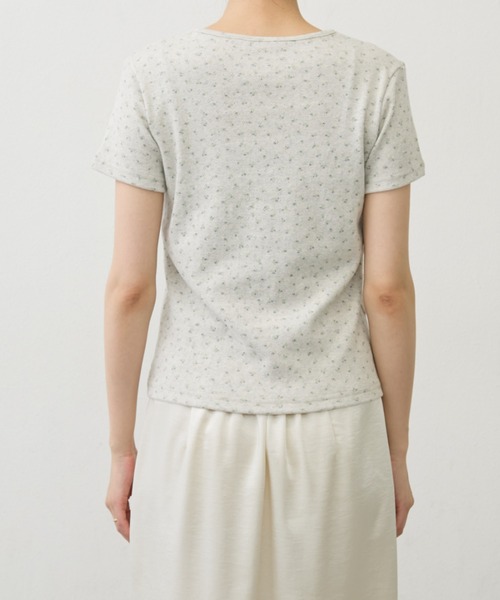 FUULLY STUDIO(フーリィーステューディオ)の「パターンメッシュハーフスリーブTEE(Tシャツ/カットソー・レディース・グレー/ホワイト・FREE)」の13枚目の写真