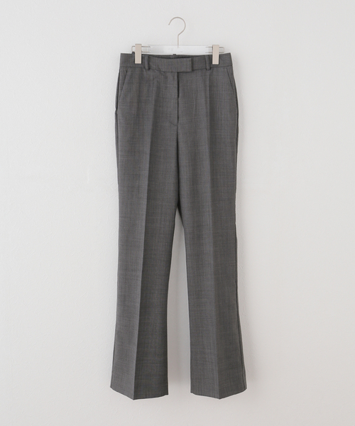 GANNI(ガニー)の「GANNI / ガニー Wool Melange Suiting Straight Pant(スラックス・レディース・チャコールグレー・36/32/34)」の1枚目の写真