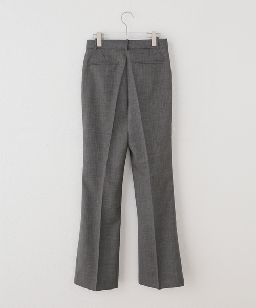 GANNI(ガニー)の「GANNI / ガニー Wool Melange Suiting Straight Pant(スラックス・レディース・チャコールグレー・36/32/34)」の2枚目の写真