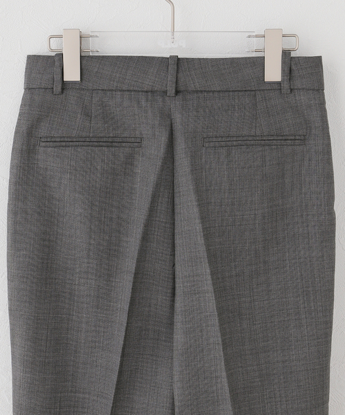 GANNI(ガニー)の「GANNI / ガニー Wool Melange Suiting Straight Pant(スラックス・レディース・チャコールグレー・36/32/34)」の3枚目の写真