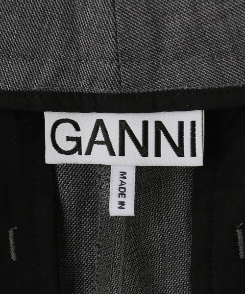 GANNI(ガニー)の「GANNI / ガニー Wool Melange Suiting Straight Pant(スラックス・レディース・チャコールグレー・36/32/34)」の8枚目の写真