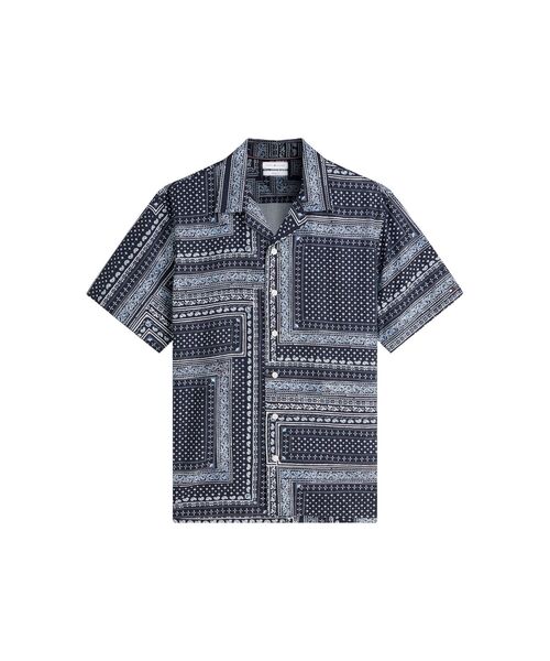 TOMMY HILFIGER(トミーヒルフィガー)の「コットンテンセルバンダナ柄ショートスリーブシャツ(シャツ/ブラウス・メンズ・ネイビー・X-LARGE/SMALL/MEDIUM/LARGE)」の6枚目の写真