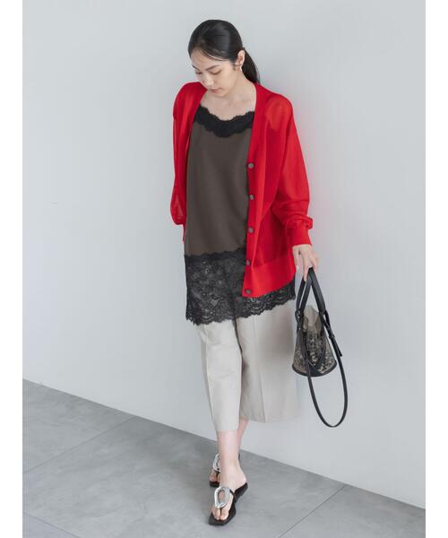 Te chichi(テチチ)の「14GミドルVネックカーディガン《2026 SUMMER LOOK item》(カーディガン/ボレロ・レディース・オートミール/レッド/グレー/ブラック・F)」の20枚目の写真
