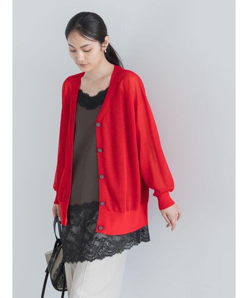 Te chichi(テチチ)の「14GミドルVネックカーディガン《2026 SUMMER LOOK item》(カーディガン/ボレロ・レディース・オートミール/レッド/グレー/ブラック・F)」の21枚目の写真