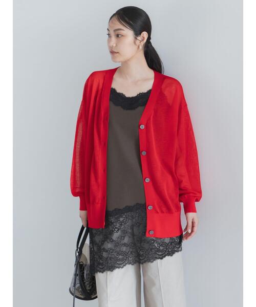 Te chichi(テチチ)の「14GミドルVネックカーディガン《2026 SUMMER LOOK item》(カーディガン/ボレロ・レディース・オートミール/レッド/グレー/ブラック・F)」の22枚目の写真