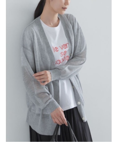 Te chichi(テチチ)の「14GミドルVネックカーディガン《2026 SUMMER LOOK item》(カーディガン/ボレロ・レディース・オートミール/レッド/グレー/ブラック・F)」の1枚目の写真