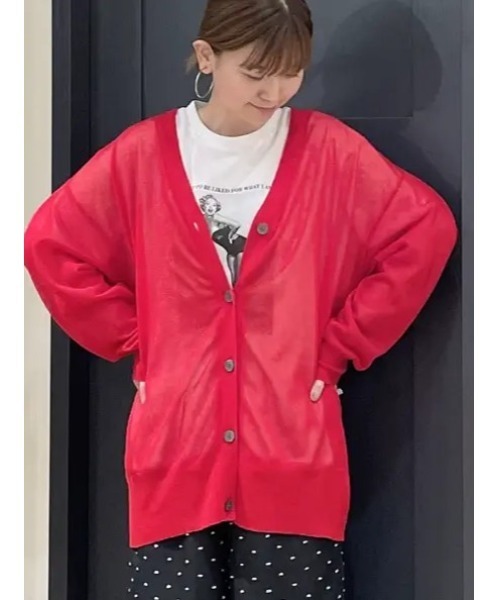 Te chichi(テチチ)の「14GミドルVネックカーディガン《2026 SUMMER LOOK item》(カーディガン/ボレロ・レディース・オートミール/レッド/グレー/ブラック・F)」の9枚目の写真