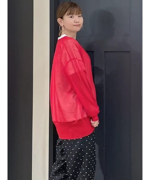 Te chichi(テチチ)の「14GミドルVネックカーディガン《2026 SUMMER LOOK item》(カーディガン/ボレロ・レディース・オートミール/レッド/グレー/ブラック・F)」の10枚目の写真