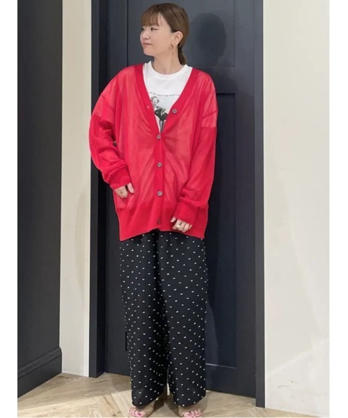 Te chichi(テチチ)の「14GミドルVネックカーディガン《2026 SUMMER LOOK item》(カーディガン/ボレロ・レディース・オートミール/レッド/グレー/ブラック・F)」の12枚目の写真