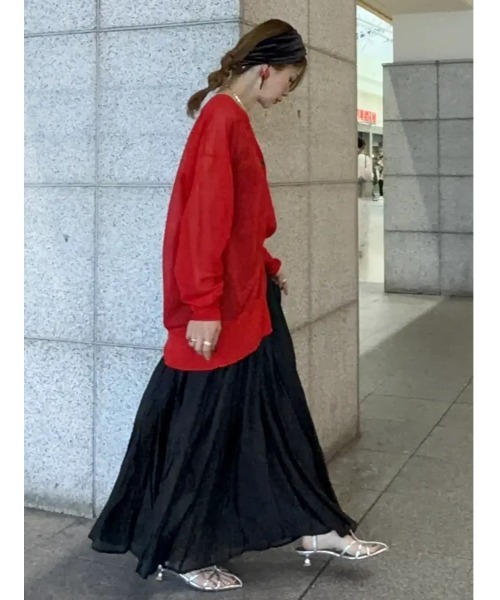 Te chichi(テチチ)の「14GミドルVネックカーディガン《2026 SUMMER LOOK item》(カーディガン/ボレロ・レディース・オートミール/レッド/グレー/ブラック・F)」の7枚目の写真