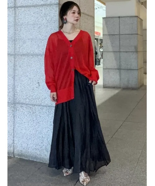 Te chichi(テチチ)の「14GミドルVネックカーディガン《2026 SUMMER LOOK item》(カーディガン/ボレロ・レディース・オートミール/レッド/グレー/ブラック・F)」の8枚目の写真