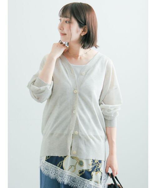 Te chichi(テチチ)の「14GミドルVネックカーディガン《2026 SUMMER LOOK item》(カーディガン/ボレロ・レディース・オートミール/レッド/グレー/ブラック・F)」の15枚目の写真