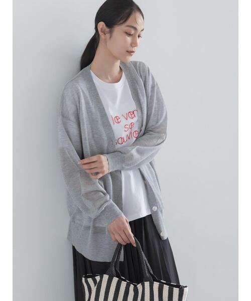 Te chichi(テチチ)の「14GミドルVネックカーディガン《2026 SUMMER LOOK item》(カーディガン/ボレロ・レディース・オートミール/レッド/グレー/ブラック・F)」の5枚目の写真