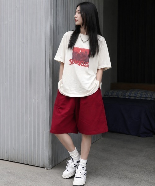 boemy（ボエミー）の「コットン100％ ハーフパンツ（その他パンツ・レディース・ワインレッド/ライトグレー/ホワイト/ブラック・M/L）」の7枚目の写真