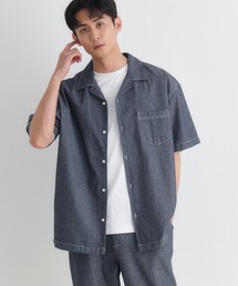 Right-on | PLUS ONE(プラスワン)シャンブレー半袖シャツ(シャツ/ブラウス)