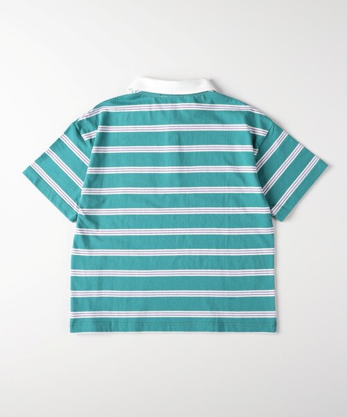 MPS(エムピーエス)の「MPS(エムピーエス)マルチボーダースキッパーTシャツ(Tシャツ/カットソー・キッズ・チャコール/グリーン系その他4・12/13/14/11)」の6枚目の写真