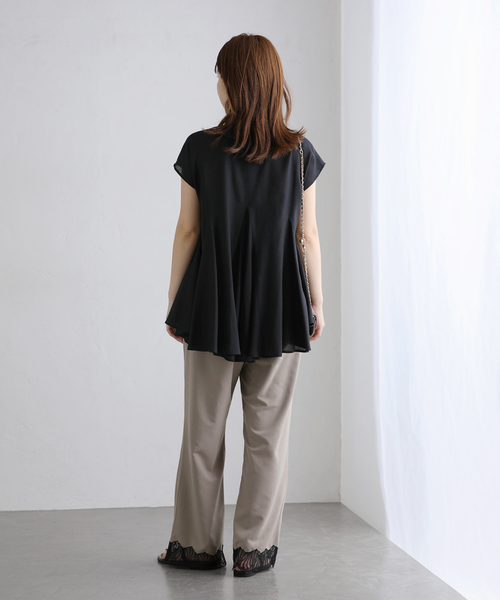 La TOTALITE(ラトータリテ)の「【洗える】CHIGNON/シニヨン レースサテンイージーパンツ(その他パンツ・レディース・ブラック/ベージュ・FREE)」の10枚目の写真