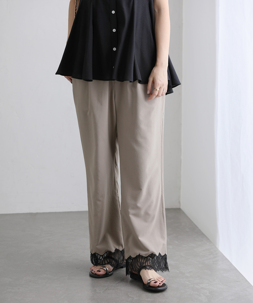 La TOTALITE(ラトータリテ)の「【洗える】CHIGNON/シニヨン レースサテンイージーパンツ(その他パンツ・レディース・ブラック/ベージュ・FREE)」の11枚目の写真