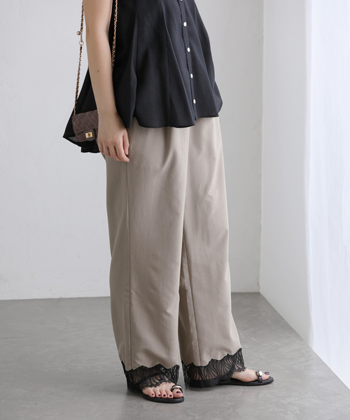 La TOTALITE(ラトータリテ)の「【洗える】CHIGNON/シニヨン レースサテンイージーパンツ(その他パンツ・レディース・ブラック/ベージュ・FREE)」の12枚目の写真