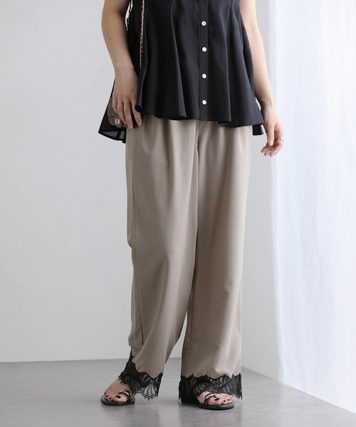 La TOTALITE(ラトータリテ)の「【洗える】CHIGNON/シニヨン レースサテンイージーパンツ(その他パンツ・レディース・ブラック/ベージュ・FREE)」の13枚目の写真