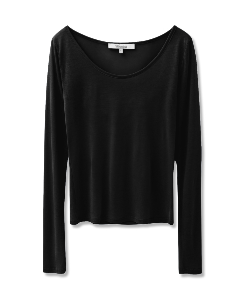 Vivacious（ビバシャス）の「ブリン シースルー ラウンドネックTシャツ_6Colors（Tシャツ/カットソー・レディース・ブラック/ブルー/ライトグレー/アイボリー/ミント/PINK・SMALL/MEDIUM）」の14枚目の写真