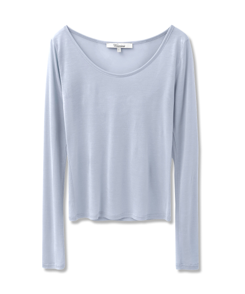 Vivacious（ビバシャス）の「ブリン シースルー ラウンドネックTシャツ_6Colors（Tシャツ/カットソー・レディース・ブラック/ブルー/ライトグレー/アイボリー/ミント/PINK・SMALL/MEDIUM）」の15枚目の写真
