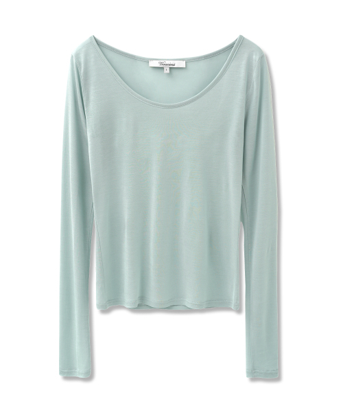 Vivacious（ビバシャス）の「ブリン シースルー ラウンドネックTシャツ_6Colors（Tシャツ/カットソー・レディース・ブラック/ブルー/ライトグレー/アイボリー/ミント/PINK・SMALL/MEDIUM）」の17枚目の写真