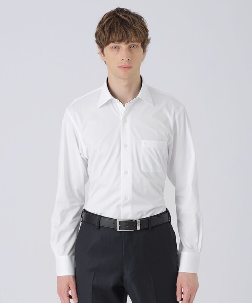BLACK LABEL CRESTBRIDGE(ブラックレーベル・クレストブリッジ)の「ノードシールドソリッドジャージーセミワイドシャツ(シャツ/ブラウス・メンズ・ブルー/ライトグレー/ホワイト・XL/S/L/M)」の4枚目の写真