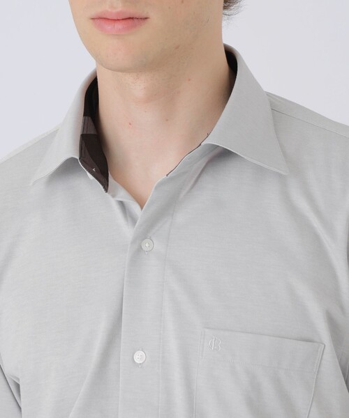 BLACK LABEL CRESTBRIDGE(ブラックレーベル・クレストブリッジ)の「ノードシールドソリッドジャージーセミワイドシャツ(シャツ/ブラウス・メンズ・ブルー/ライトグレー/ホワイト・XL/S/L/M)」の13枚目の写真